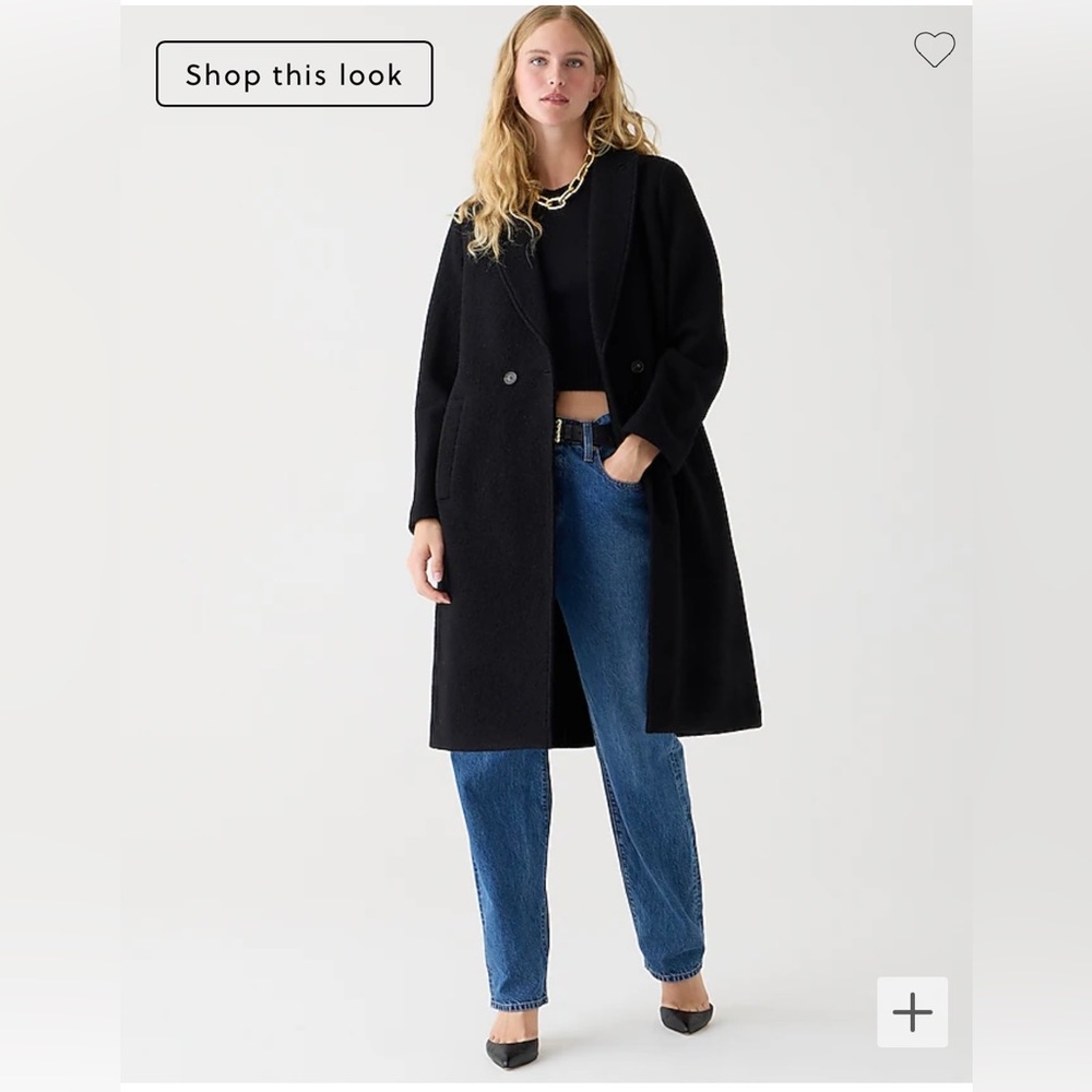 JCrew Italian boiled Wool Daphne Topcoat